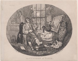 味の部屋、ca。 1785年頃。 1785年。 作： Thomas Rowlandson