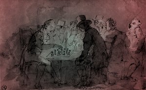 「ザ・チェス・プレイヤーズ 作： Thomas Rowlandson