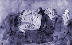 「ザ・チェス・プレイヤーズ 作： Thomas Rowlandson