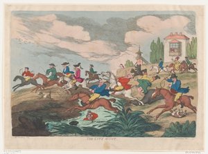 シティハント、カリフォルニア州。 1810年頃。 1810年。 作： Thomas Rowlandson