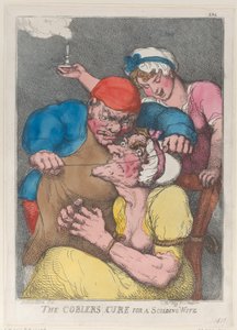 叱る妻のためのコブラーの治療法、1813., 1813. 作： Thomas Rowlandson