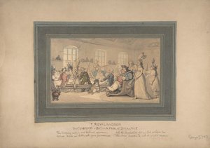 バースと公共の朝食の快適さ、1780-1827。 作： Thomas Rowlandson