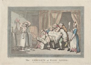 The Comforts of High Living、1794 年 12 月 16 日、1794 年 12 月 16 日。 作： Thomas Rowlandson