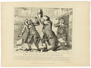オーキンレックのコンテスト（ボズウェルの『ヘブリディーズ紀行』より 作： Thomas Rowlandson