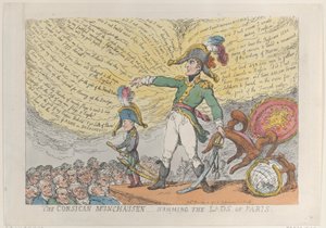 コルシカのミュンヒハウゼン - パリの若者をハミングする 1813年12月4日 1813年12月4日 作： Thomas Rowlandson