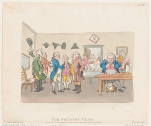 カントリー クラブ、1803 年 4 月 7 日、1803 年 4 月 7 日。 作： Thomas Rowlandson