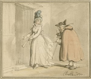 遊女、c.1785-1800 作： Thomas Rowlandson