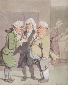 ドクターズコンサルテーション、1815-1820（紙に黒鉛の上にペンとインクとトイレ）