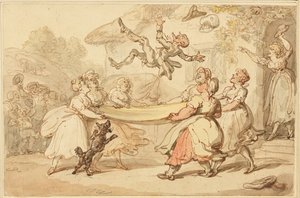 村中のささやかな娯楽のために実行された医師の罰 作： Thomas Rowlandson