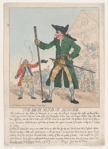 セディションの太鼓長、1784 年 3 月 29 日、1784 年 3 月 29 日。 作： Thomas Rowlandson