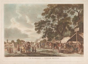 ハイド・パークでの野営 作： Thomas Rowlandson