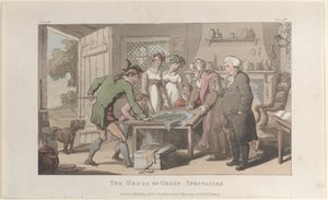 The Gross of Green Spectacles、The Vicar of Wakefield より、1817 年 5 月、1817 年 5 月。 作： Thomas Rowlandson