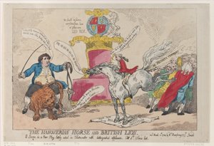 ハノーバー馬と英国ライオン、1784 年 3 月 31 日、1784 年 3 月 31 日。