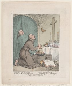 聖なる修道士、1807 年 5 月 6 日、1807 年 5 月 6 日。 作： Thomas Rowlandson