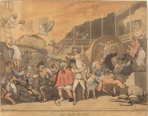 イン・ヤード・オン・ファイア 作： Thomas Rowlandson