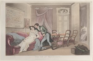 マルセイユの宿屋、1822 年 1 月 1 日、南部プロの感傷的な旅のジャーナルより。 作： Thomas Rowlandson