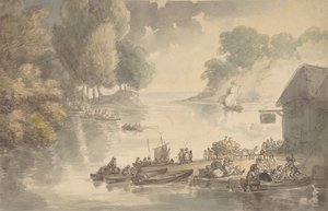 フォードのイン、1775-1827。 作： Thomas Rowlandson