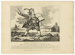ボスウェルの『ヘブリディーズ諸島紀行』より「ジャーナリスト 作： Thomas Rowlandson