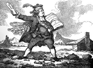 AuchinleckまたはThe Land of Stones、c 1786を眺めるジャーナリスト。