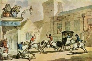 「王の腕、ドーチェスター」、18 世紀後半から 19 世紀初頭、1943 年。 作： Thomas Rowlandson