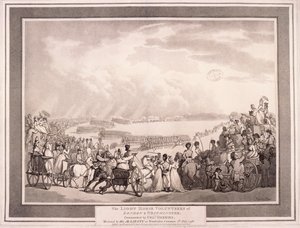 ロンドンとウェストミンスターのライト ホース ボランティア、1798 年。 作： Thomas Rowlandson