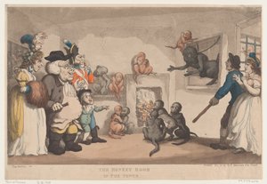 塔の中の猿の部屋、1799年12月20日。, 1799年12月20日。 作： Thomas Rowlandson