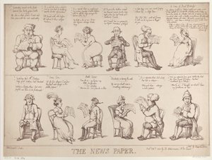 新聞、1808 年 10 月 1 日、1808 年 10 月 1 日。 作： Thomas Rowlandson