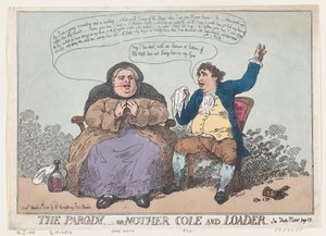 パロディ、またはマザー コールとローダー、1784 年 4 月 10 日、1784 年 4 月 10 日。 作： Thomas Rowlandson