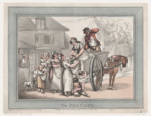 エンドウ豆のカート、1788 年 4 月 16 日、1788 年 4 月 16 日。 作： Thomas Rowlandson