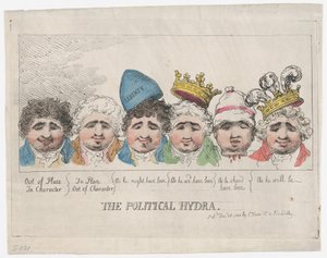 政治的ハイドラ、1788 年 12 月 26 日、1788 年 12 月 26 日。 作： Thomas Rowlandson