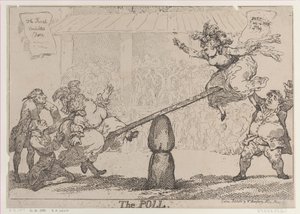 世論調査、1784 年 4 月 12 日、1784 年 4 月 12 日。 作： Thomas Rowlandson