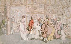 肖像画家の控室、1809年 作： Thomas Rowlandson