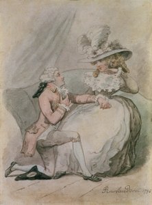 提案、1796（紙にインクとトイレ） 作： Thomas Rowlandson