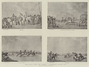 100年前のダービーのレース 作： Thomas Rowlandson