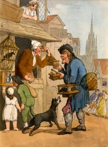 1799年のロンドンの叫びからのネズミ捕り売り（手塗りのアクアチント）