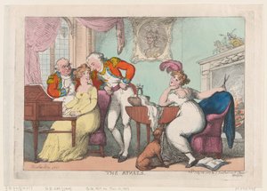 ライバル、1807 年 7 月 14 日、1807 年 7 月 14 日。 作： Thomas Rowlandson