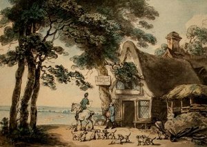 The Royal Oak（水彩、ペン＆インク） 作： Thomas Rowlandson