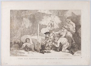 無作法な見習いの悲しい発見 作： Thomas Rowlandson