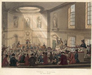 イーストインディアハウスのセールルーム 作： Thomas Rowlandson