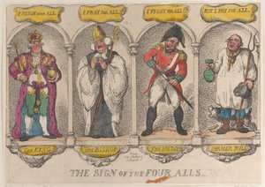 4 つのすべてのサイン、1810 年、1810 年。 作： Thomas Rowlandson
