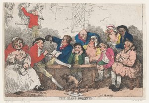 スラング協会、1785 年 7 月 24 日、1785 年 7 月 24 日。 作： Thomas Rowlandson