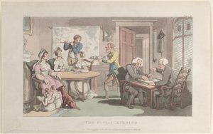 社交の夕べ、ウェイクフィールドの牧師から、1817 年 5 月 1 日。、1817 年 5 月 1 日。 作： Thomas Rowlandson