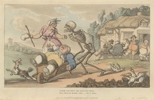 The Sot The English Dance of Death、プレート 12、1814 年 7 月。 作： Thomas Rowlandson