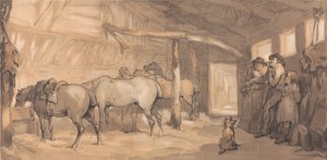 宿屋の馬小屋 作： Thomas Rowlandson