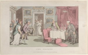1817 年 5 月 1 日、ウェイクフィールドの牧師からのサプライズ。 作： Thomas Rowlandson