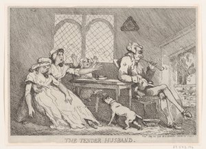 優しい夫、1786 年 7 月 28 日、1786 年 7 月 28 日。 作： Thomas Rowlandson