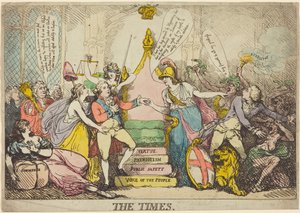 タイムズ紙 作： Thomas Rowlandson