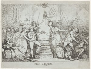 タイムズ、1788 年 12 月、1788 年 12 月。 作： Thomas Rowlandson