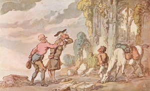 絵を探すシンタックス博士のツアー、19世紀、1907 作： Thomas Rowlandson