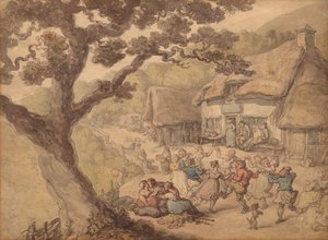 村のダンス。 作： Thomas Rowlandson